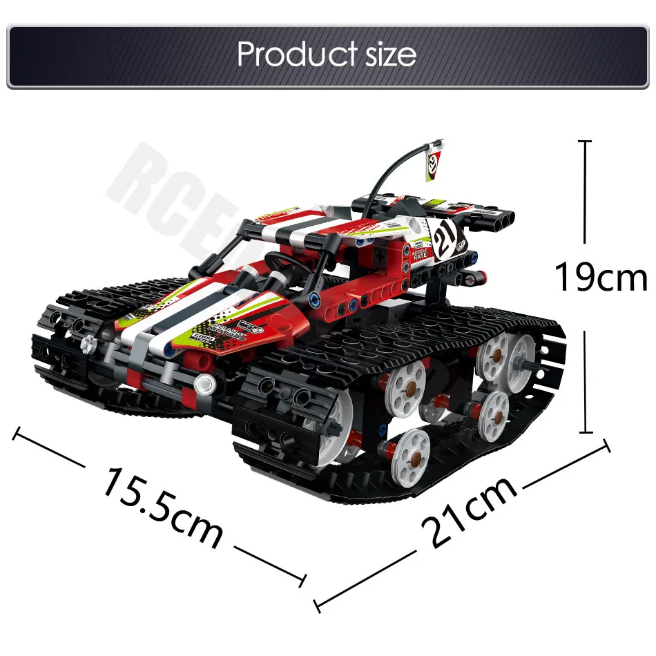 Technic RC Гусеничный гонщик Автомобильный Электрический двигатель с функцией питания совместимый Technic городской строительный блок кирпичи модель игрушки для мальчиков