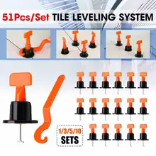 51 шт Пластиковые Т-настенные керамические инструменты для выравнивания плитки выравнивающие системы наборы для плитки прокладки