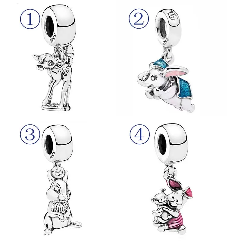 

Flying Dombo Thumper Bambi Fawn Captures Piglet Pendant Charm Fit Pandora Bracelet 925 Sterling Silver Bead Jewelry