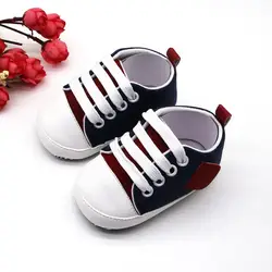 Обувь для малышей Мальчики для девочек на мягкой подошве кроссовки Нескользящие уличные прогулочные туфли повседневная парусиновая обувь