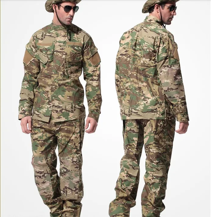 men multicam desert digital jungle camouflage military uniform suit bdu suits shirts & pants