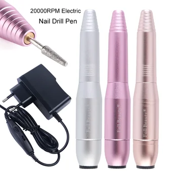 

20000RPM Professional Electric Nail Drill Pen Silver Purple Pedicure Machine For Manicure File Polish Nail Art Tools LEMT01-03-1
