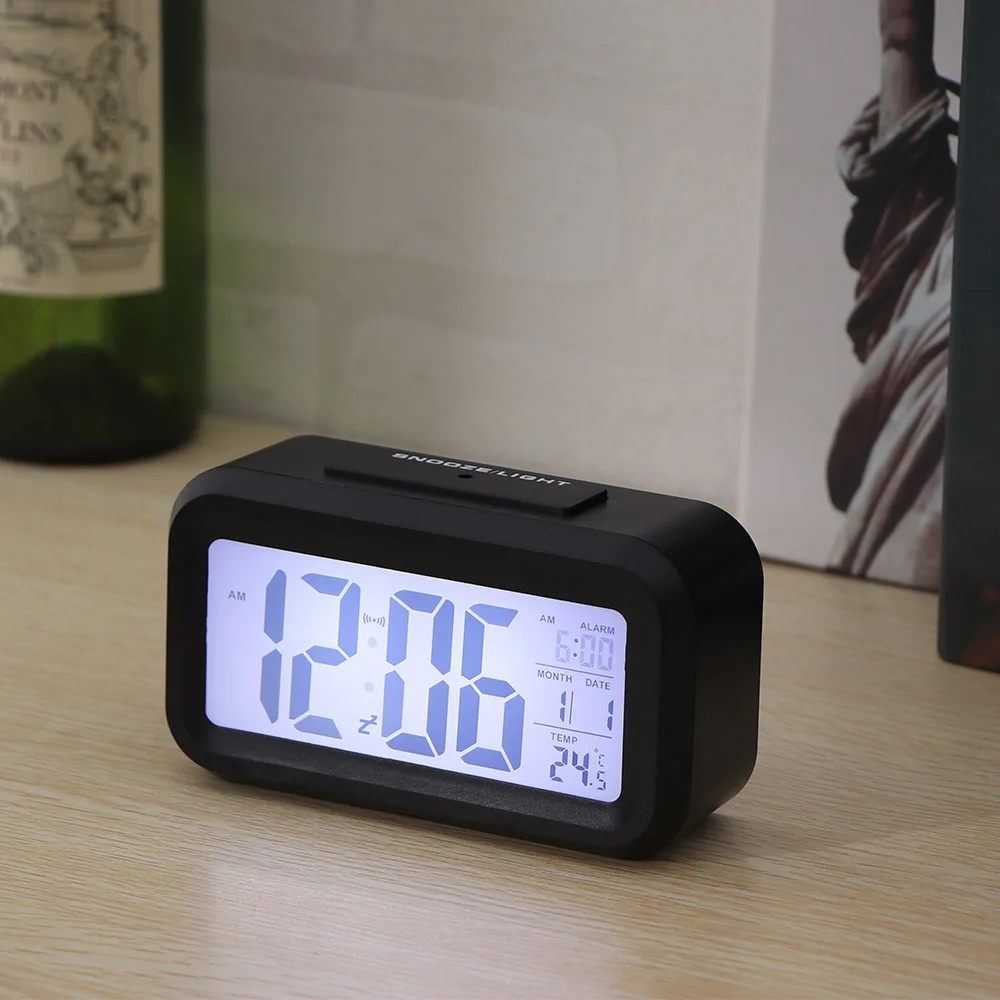ЖК-дисплей цифровой будильник с проекцией времени функция повтора электронная подсветка сенсор ночник офисный стол студенческие Детские часы