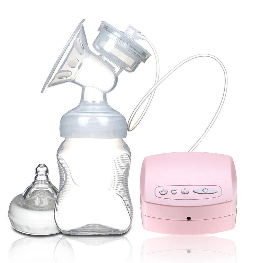 Dorpshipping Intelligent Automatic Electric Breast Pumps Nipple Suction Milk Pump Breast Feeding USB Electric Breast Pump - Цвет: Розовый