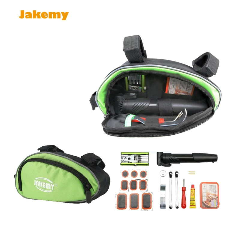 

High quality Portable Jakemy Bike Bicycle Repair Tool kit set multi tool with screw driver puch pump Patches repairing tools