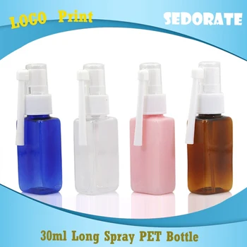

Sedorate 50 pcs/Lot 360 Degree Spray Bottle For Nose 30ML PET Square Bottle Automizer Refillable Bottle Containers JXW029