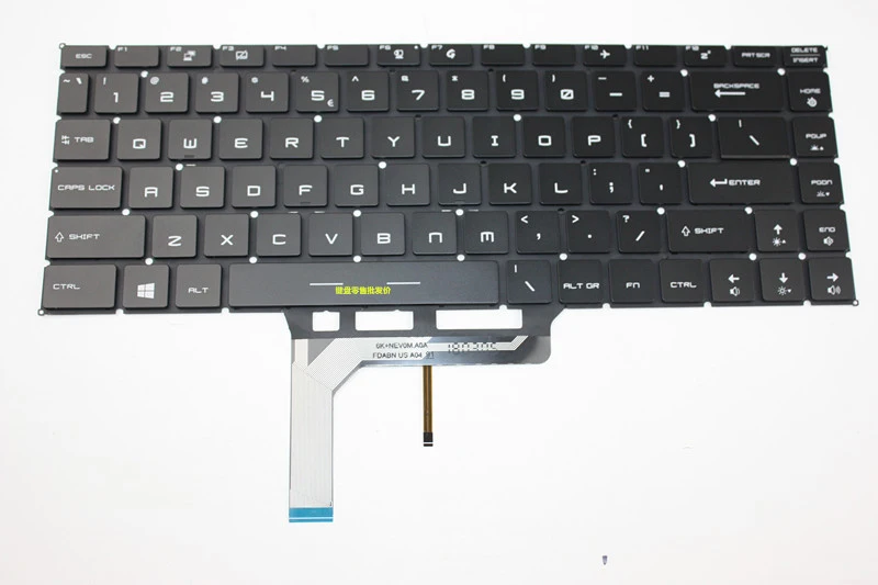 Новости ноутбук Подсветка клавиатуры для MSI GS65 GS65VR MS-16Q1 US layout