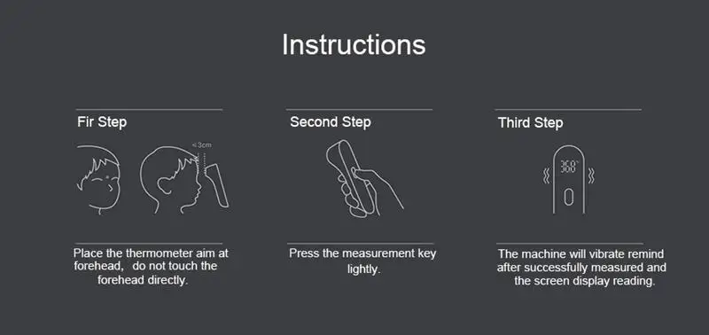 Xiaomi Mijia iHealth термометр бесконтактный уход за ребенком цифровой инфракрасный термометр с светодиодный экраном