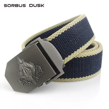 

SORBUS DUSK Fashion Automatic Buckle Canvas Belts Top Quality Men Strap Army Green Belt Canvas Jeans Belt