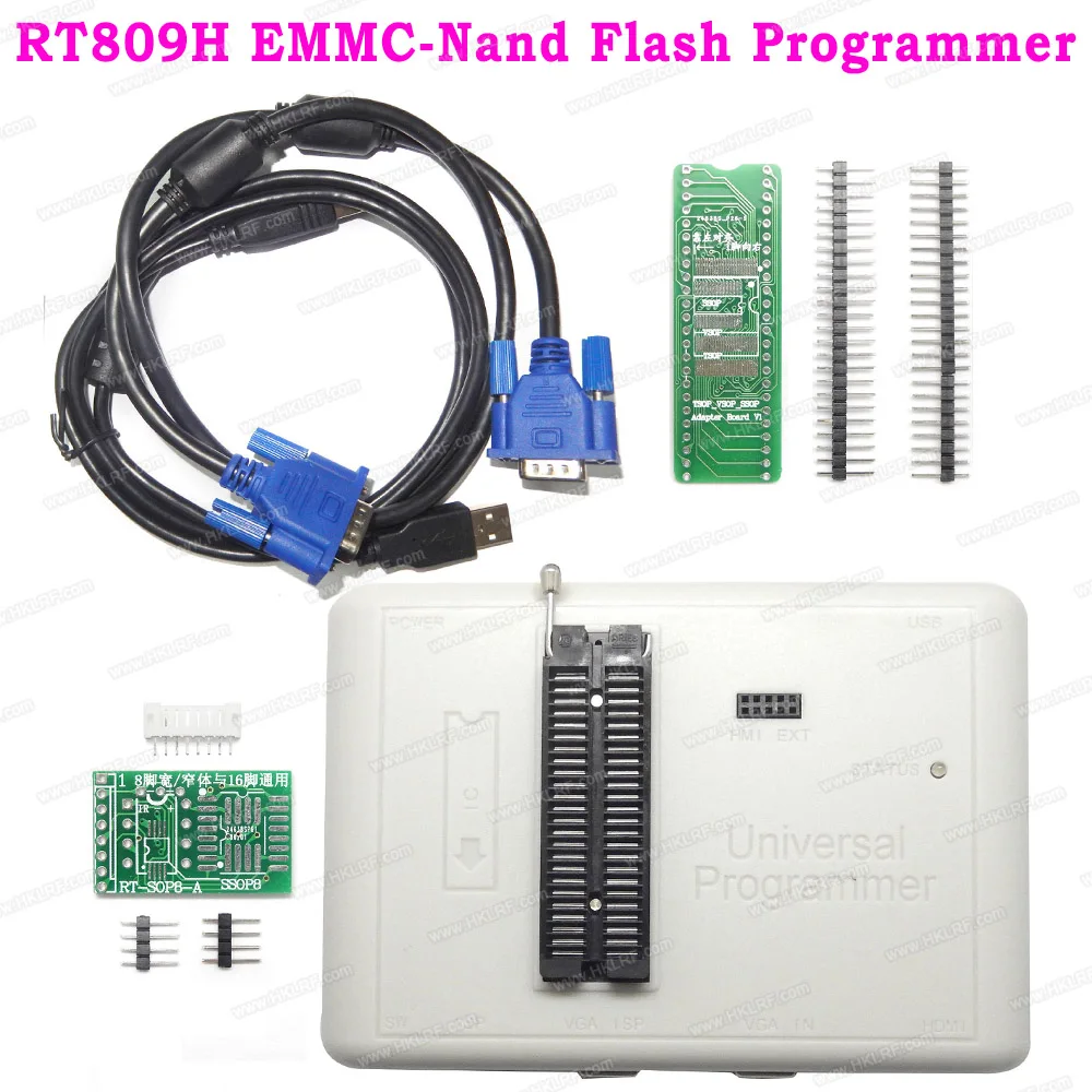 RT809H памяти на носителе EMMC-программирование NAND Flash+ 45 элементов с BGA63 BGA64 TSOP56 SOP44 адаптер RT809H программист+ кабель EDID