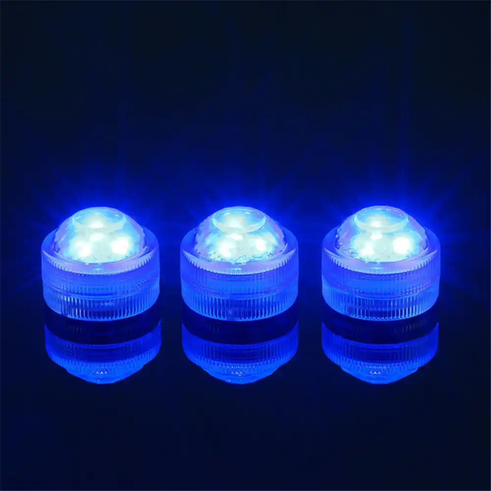 100 Pcs Lot Waterproof Floral Decoration Party Tea Light 3 Led