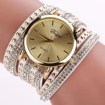 

New Duoya Fashion Women Bracelet Watch Quartz Gift Watch Wristwatch Women Dress Leather Casual Bracelet Watches