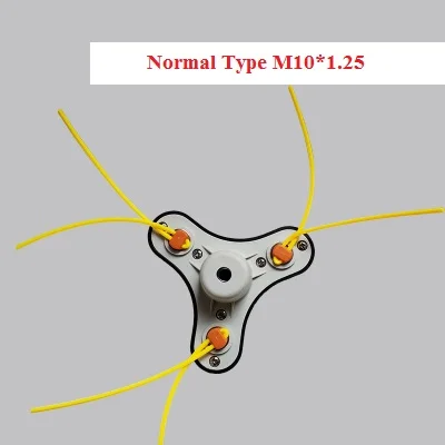 Универсальная нейлоновая линия для резки травы, трос, кран N GO STRIMMER, головка для STIHL HUSQVARNA, Китайский кусторез, электрическая триммерная головка - Цвет: Normal Type M10X1.25