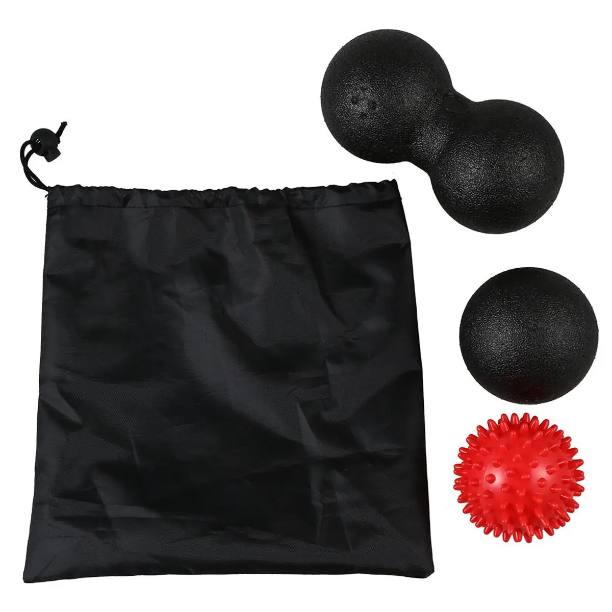 Массажный мяч набор 1 Лакросса мяч+ 1 двойной, для Лакросса мяч+ 1 шиповый шар для Акупунктура-релиз для тренировки мышц
