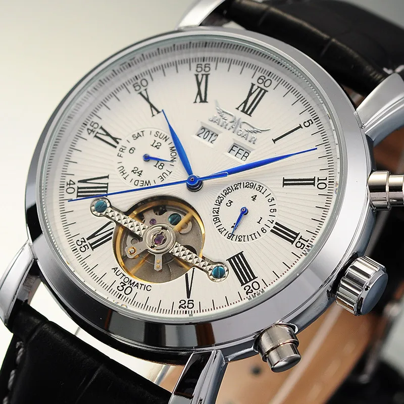 US $59.00 Jaragar Mens Watches Tourbillon Mechanical Mens Watches Date Calendar Week Month Multifunction Wristwatches Erkek Kol Saati
