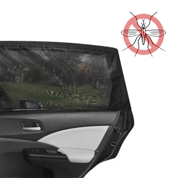 

1 Pair Car Window Shield Curtain Mesh Net Anti Mosquito Sunshade Cover Vehicle Side Window Sunshades Accessory