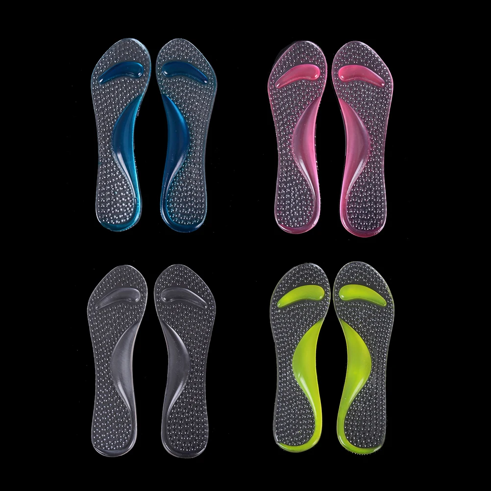 1Pair Useful Women Pad Comfortable Transparent Non-Slip Arch Heel Cushion Support Silicone Gel Pads Shoes Insole