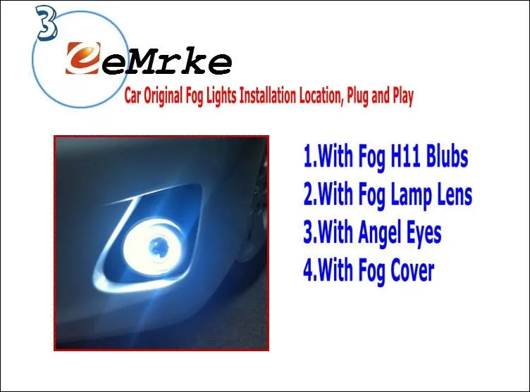 EeMrke COB ангельские глазки DRL для Toyota Corolla 2012 2013 Противотуманные фары H11 55 Вт галогенные лампы, комплекты дневных ходовых огней