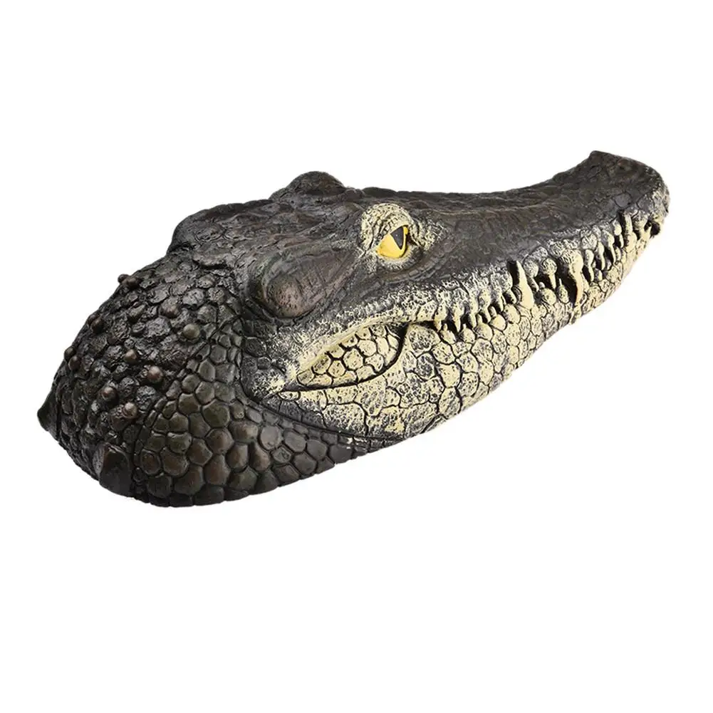 

Alligator Head Decoy Pond Float Simulation Doll Garden Crocodile Head Decoration Drives Ducks