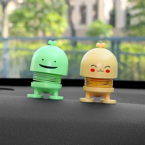 Car Ornament ABS Cute Jumping Doll Automobiles Interior Dashboard Toys Lovely Home Office Decoration Furnishing Accessories Gift