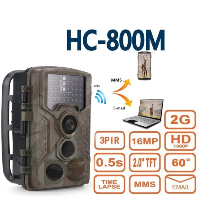 

Thermal Motion Hunting Trail Camera MMS SMS HC800M Scout Guard Wildcamera Outdoor Hunter Wildlife Traps Cameras