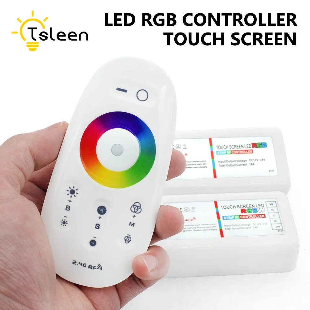 

RGBW RGB Strip LED Light Touch Screen Dimmer Wireless 2.4G RF Control System Touch Screen For RGB RGBW Led Strip 12-24v
