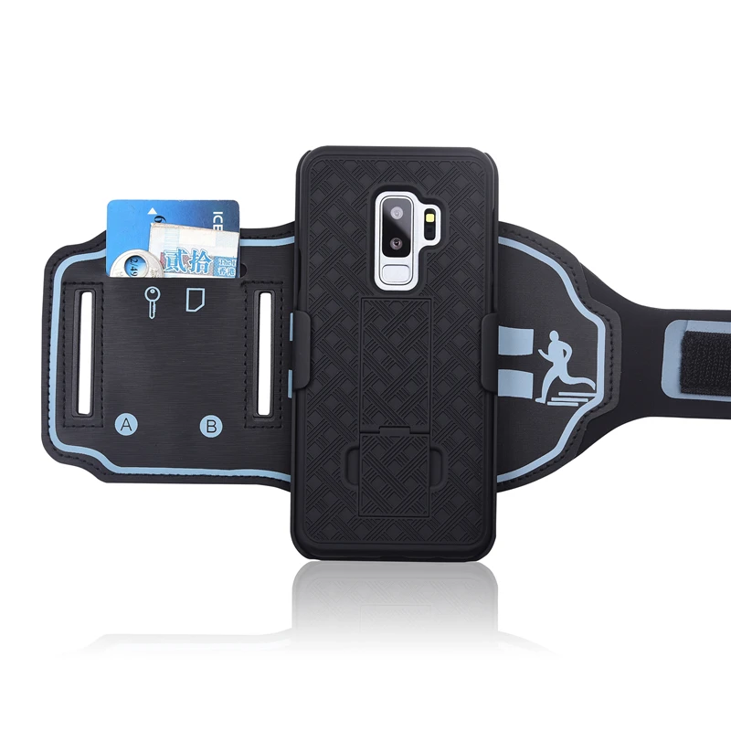 2 في 1 الرياضة حقيبة هاتف محمول شارة لسامسونج غالاكسي S9 S9plus Gym تمرين الجري حامل هاتف حقيبة الذراع الفرقة S9/ s9 زائد 2 في 1 الرياضة حقيبة هاتف محمول شارة لسامسونج غالاكسي S9 S9plus Gym تمرين الجري حامل هاتف حقيبة الذراع الفرقة S9/ s9 زائد