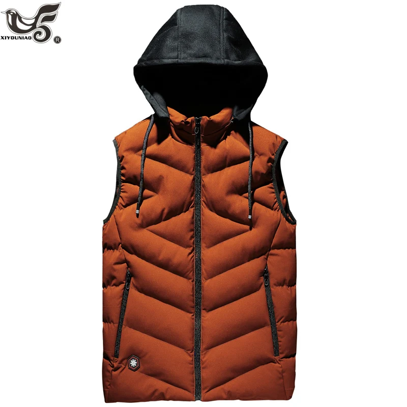 XIYOUNIAO жилет размера плюс 6XL 7XL 8XL Мужская Повседневная зимняя куртка без рукавов