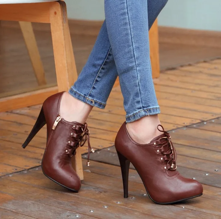 blue and brown pumps