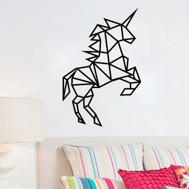 aliexpress : buy geometric unicorn vinyl wall sticker for kids