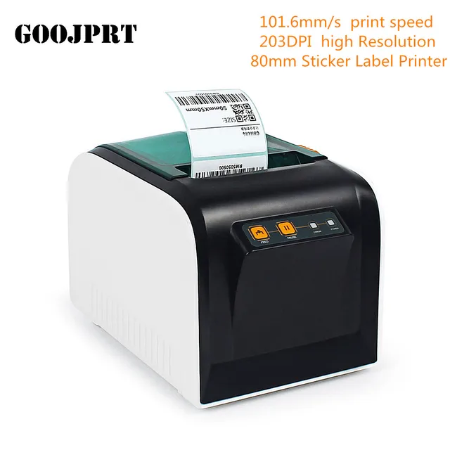 Best Offers GOOJPRT JP-3100TU Thermal Label Printer 80mm Sticker Printing Machine With USB Serial Port For Home Commercial Coffee Use