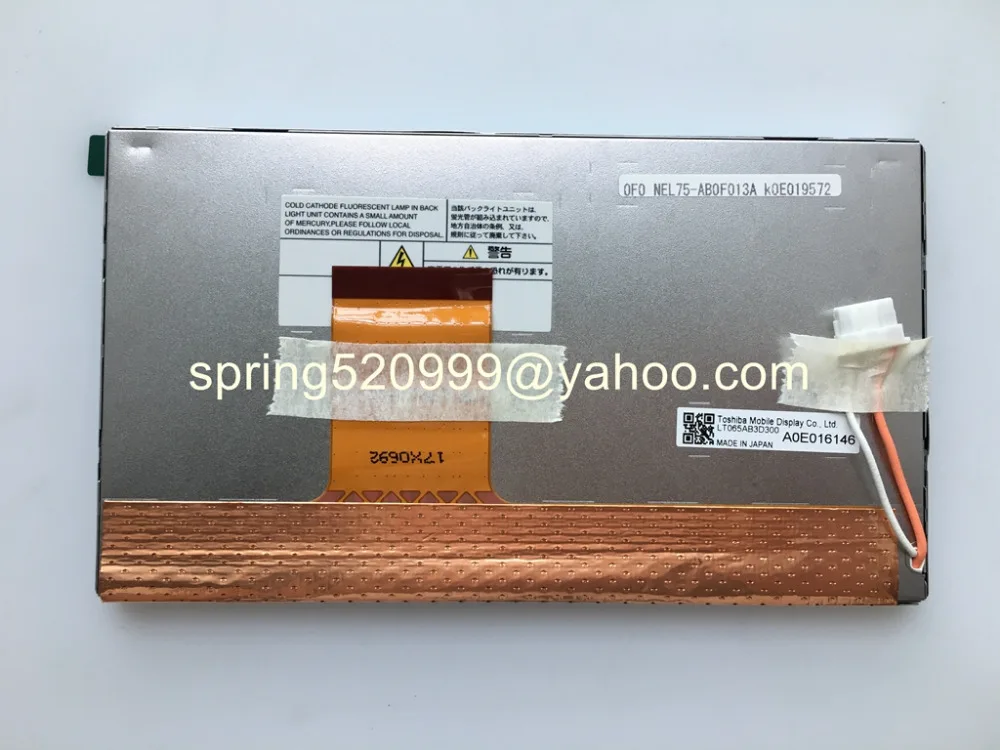 100% Новый Оригинальный 6.5 &quotLT065AB3D300 LT065CA45300 Автомобилей ЖК-Дисплей Модуль для