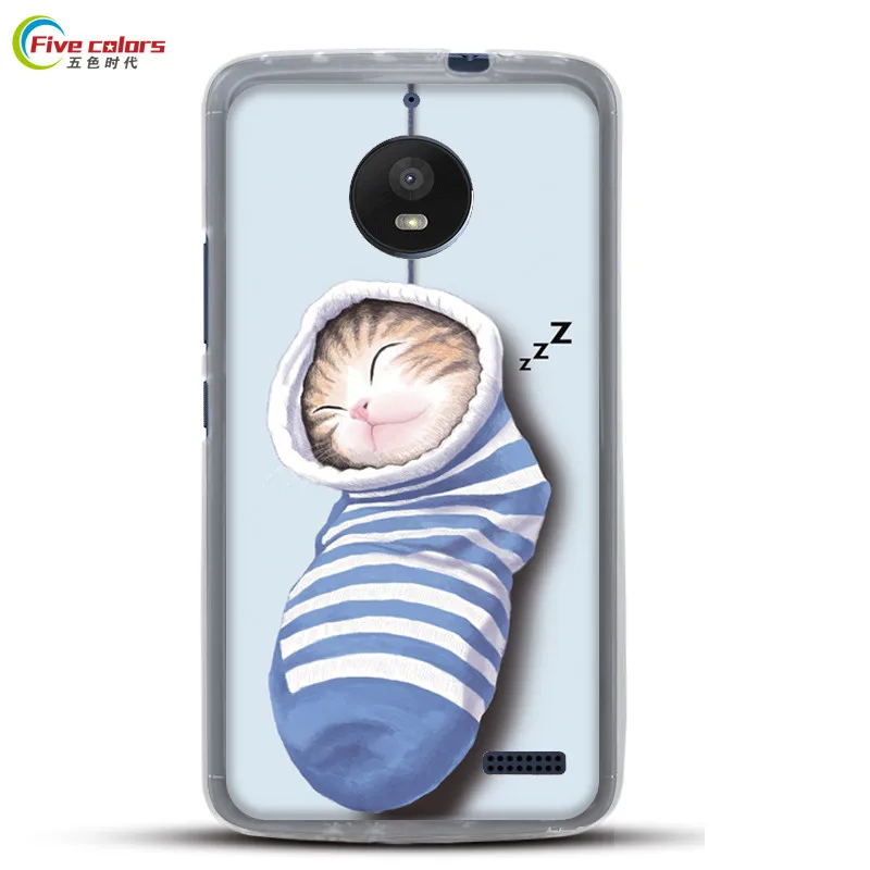 Soft Silicone Phone Cover Case For Motorola Moto E4 Plus XT1770 XT1773 E 4th Gen Europe Versions Painted TPU Bag |