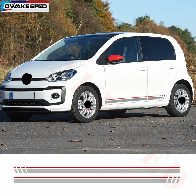 Racing Stripes Car Door Side Skirt Stickers For Volkswagen Cross