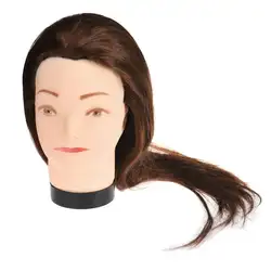 Новый женский манекен головы модель длинные каштановые волосы для парикмахерских Учебные головы-манекены модель; оптовая продажа; Прямая