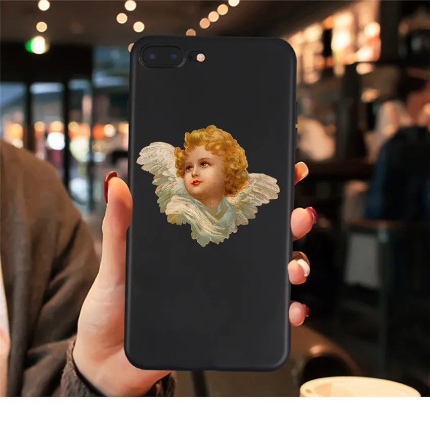 Чехол для телефона с изображением ангелов Ренессанса для iPhone X, 7 Plus, XS, 10, мягкий силиконовый чехол из ТПУ с цветочным принтом для мальчиков, чехол для iPhone 6S, 8 Plus, XS Max, чехол - Цвет: 20489