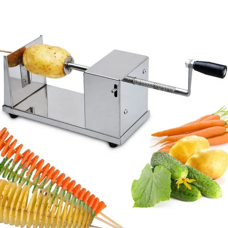 

Spiral Potato Chips Maker Twister Slicer Cutter Cutting Tornado Twist Machine Utensilios de Cocina Cortador for Batata Espiral
