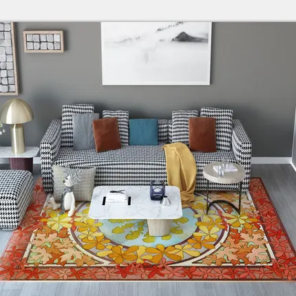 

Various Sizes Nordic Style Leaves Series Abstract Art Living Room Carpet Sofa Coffee Table Mat Home Decoration Wedding Decoratio