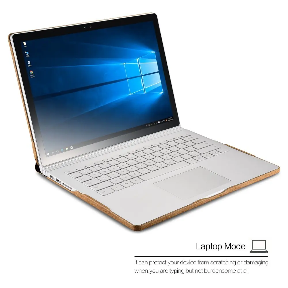 Защитный чехол Surface Book 2 из натуральной кожи с вощеным маслом для ноутбука съемный
