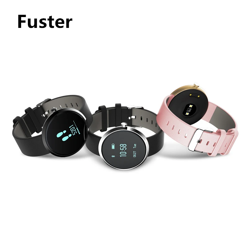 Fuster Fashion Fitness Tracker Woman Pink Smart Bracelet Blood Pressure Smartband Heart Rate Monitor Sport Band