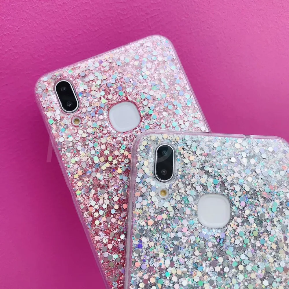 Luxury Silicone Bling Glitter Crystal Sequins Phone Cases for Xiaomi Redmi 5 Plus Redmi Note 5 6 Pro Cover for Xiaomi Mi 8 SE