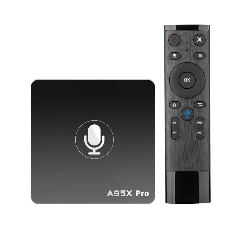 

A95X Pro Voice Control Smart TV Box for Android 7.1 Quad Core 2GB+16GB H.265 WiFi Smart TV Set-Top Box Video Media Player