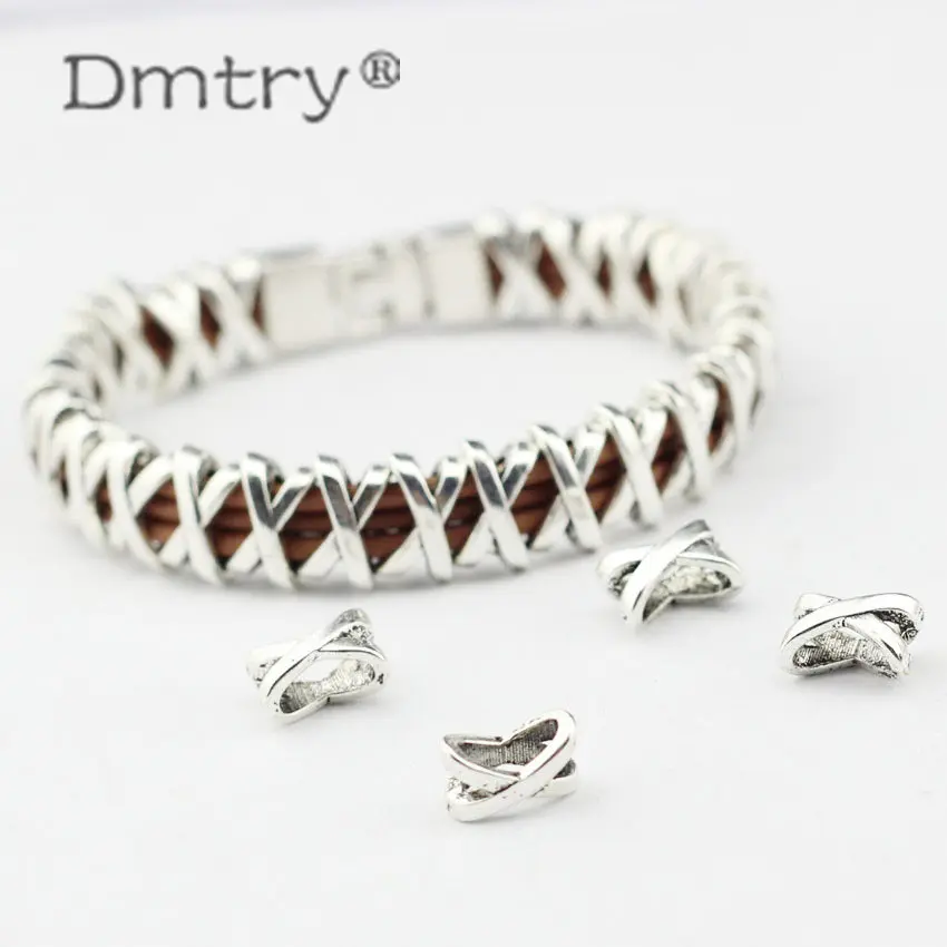 

Dmtry 20pcs/lot X Letter 20% Off Leather Bracelet Spacers Beads Findings DIY Jewelry Making Handmade Jewelry Accessories LC0079