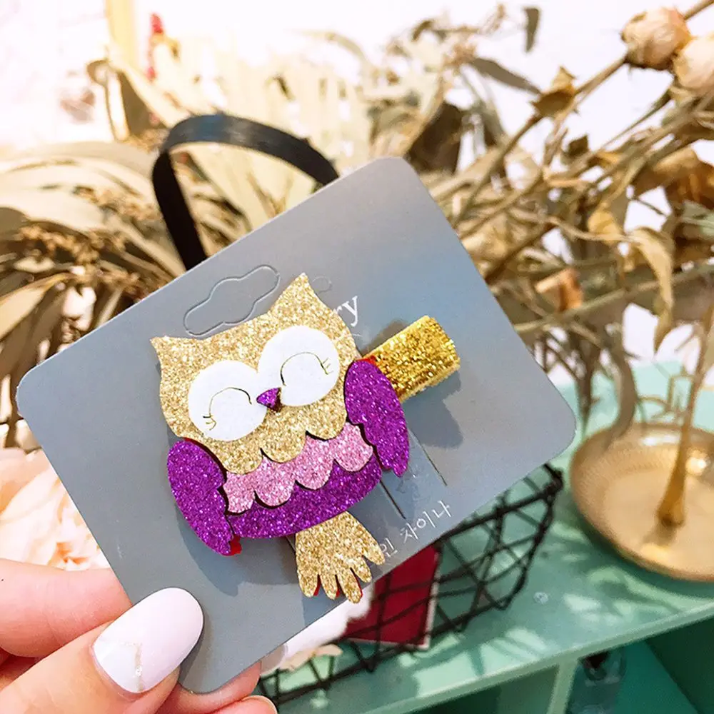 1Pcs Korean Sequins Rainbow Cute Unicorn Gril Hair Barette Child Head Clamp
