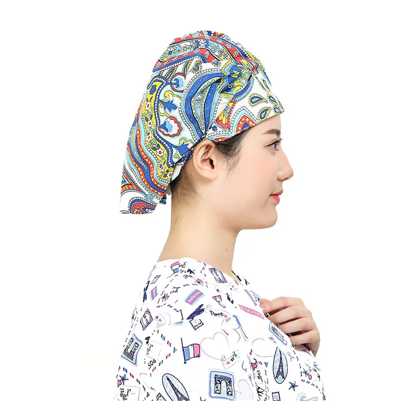 Yufeida Новый стиль медицинские шапки унисекс больницы спецодежды Головные уборы доктор медсестра Управление шапки лаборатории Управление