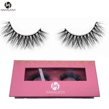 HaHaLash Роскошные Искусственные норковые ресницы высокого качества натуральная норка, сделанные вручную, высокое качество волос, китайская фабрика на выходе бумажная коробка