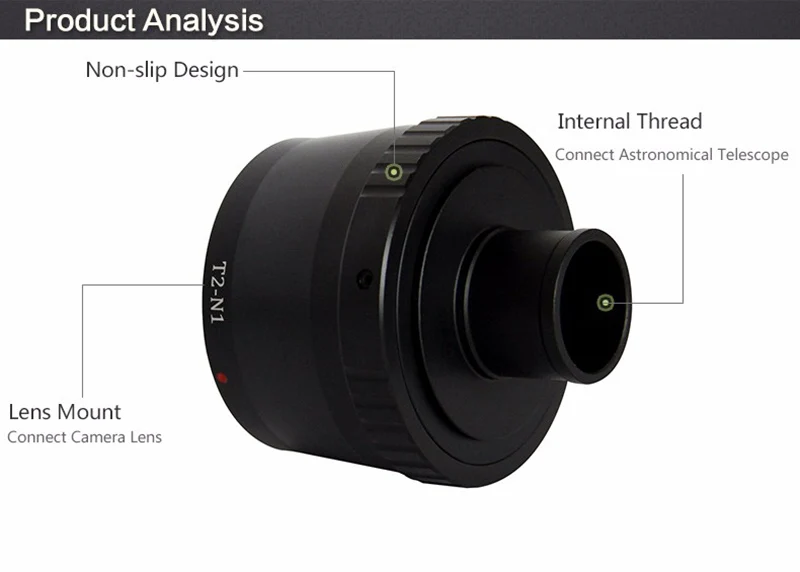 T кольцо для Nikon EOS M EF-M беззеркальный адаптер камеры+ 23,2/24,5/31,7/42 мм телескопы микроскопы Зрительная адаптер для прицела
