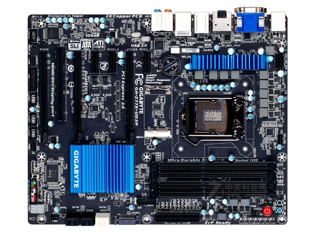 

Gigabyte GA-Z77X-UD3H Desktop Motherboard Z77X-UD3H Z77 LGA 1155 For Core i7 DDR3 32G SATA3 USB3.0 ATX Original Used Mainboard