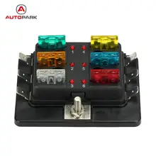 KKmoon 6 способ 12 В 24 в лезвие предохранитель держатель с светодиодный Предупреждение свет комплект для автомобиля лодка морской Трайк