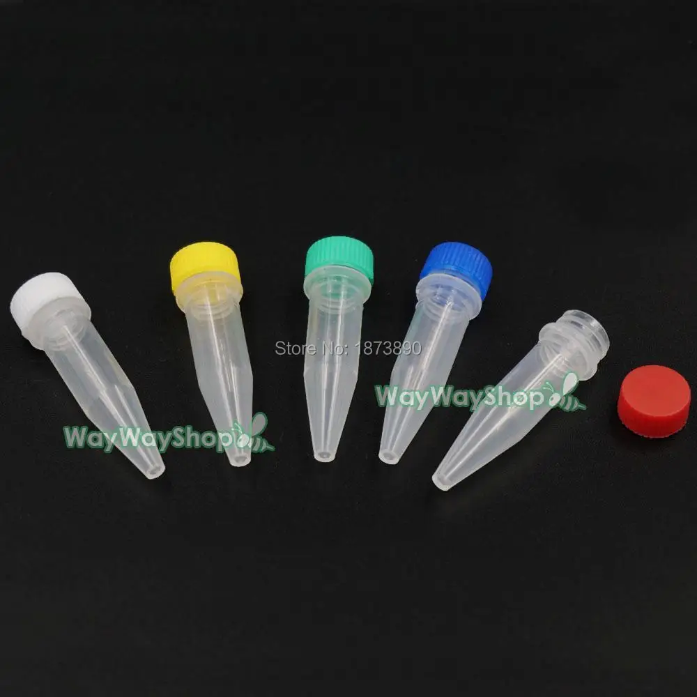 100 pcs 1.5ml Cover Test Tubes Vial Screw seal Cap Pack container